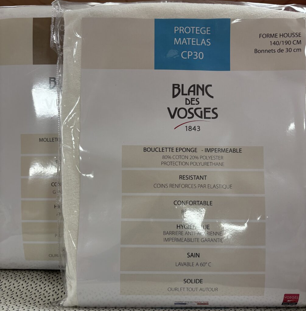 protège matelas imperméable propre